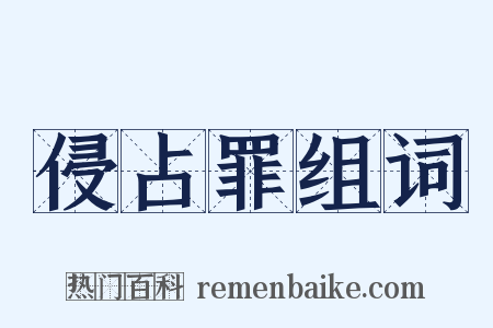 侵占罪组词是什么意思的图片